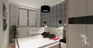 projekt mieszkania w krakowie sypialnia1